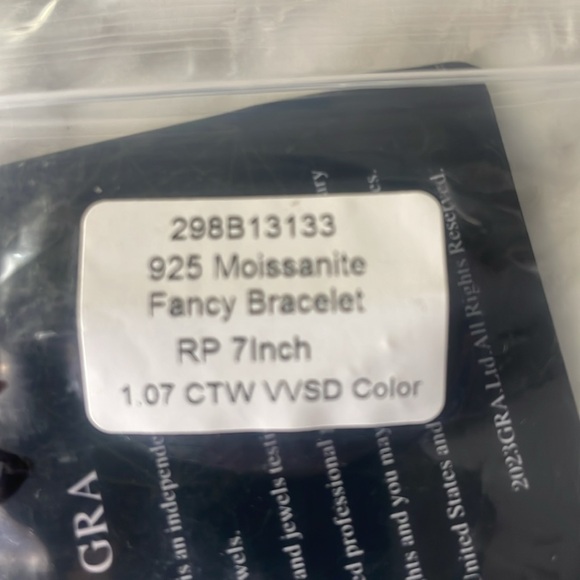 Moissanite 925 sterling silver bracelet 7” - Picture 5 of 10